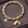 oly-3b1fb251a3344c1b213c516655106f06 Wholesale Glass Glazed Bracelet Modern Chic Jade Rabbit Design Gift for Girlfriend