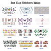 Wholesale 8pcs Minimalist Cartoon Butterfly 3oz Tumbler Stickers Wrap OLY Exclusive