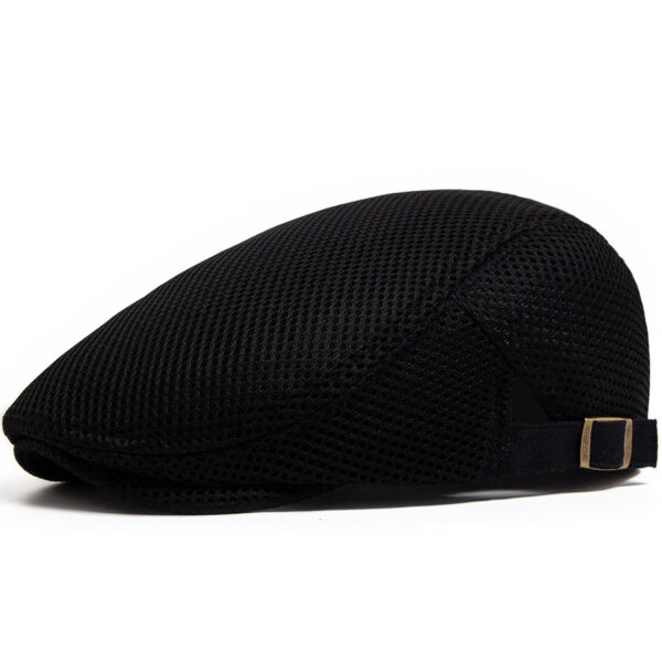 Wholesale Summer Breathable Mesh Beret Hat Adjustable Light Gray Trendy Casual Gift for Men Women