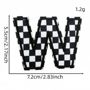 Checkerboard letter patch W