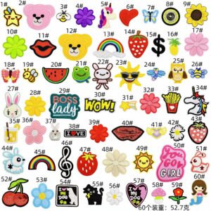 Cartoon cloth stickers set of 60 pieces