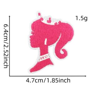 Pink cartoon cloth stickers 14#