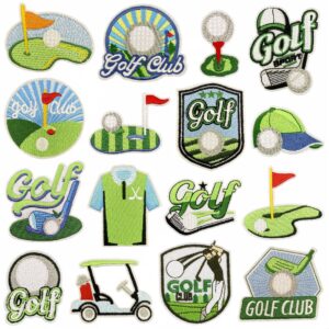 oly-3b7b0ae03e48cca1158fc118da417b61 Wholesale Trendy Cartoon Golf Embroidery Patch Green Iron-On Clothing Accessory