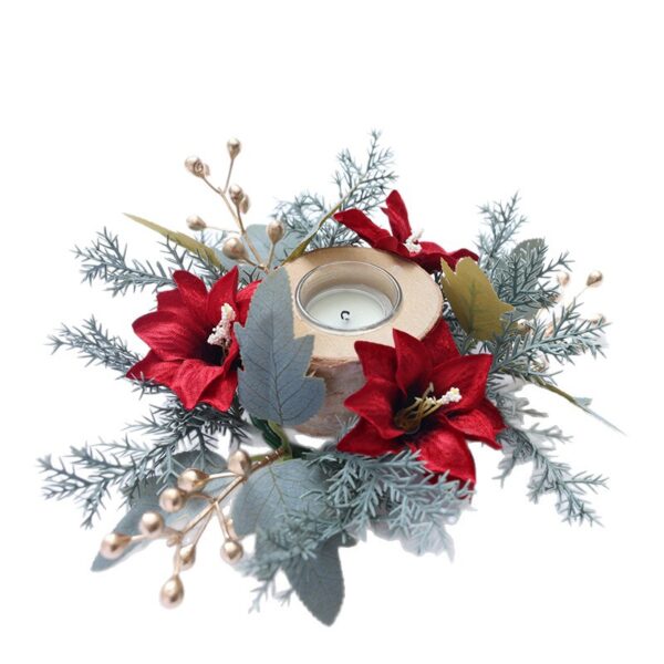 Wholesale Christmas Wreath Candlestick European Style Home Decor Decorative Accent Gift