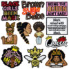 Wholesale Polyester Embroidered Patches Leopard Print Afro Girl for Shoes Hats DIY Accessory