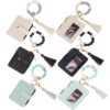 oly-3b9ee70e39505dfb744caf263e1da5ec Wholesale Pastoral PU Tassel Card Holder Wallet with Wrist Strap Keychain Chic Gift Accessory