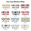 oly-3baa7cd30efff91174442d2de8d52a5b Wholesale 8pcs Mixed Floral Lady Lip Cartoon Puppy Print 3oz Cup Stickers Wrap OLY Exclusive