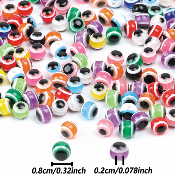 oly-3baf8963265ff2ad678f2ca3a7c0d617 Wholesale Mixed Color Acrylic Evil Eye Beads 8mm for DIY Jewelry Making Fashion Accessory