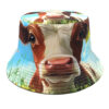 Wholesale Trendy Cow Print Reversible Bucket Hat Sun Protection Unisex Outdoor Fashion Accessory