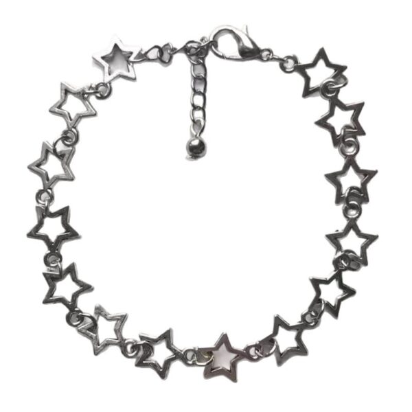 Wholesale Silver Hollow Star Bracelet Y2K Style Women's Fashion Accessory Gift