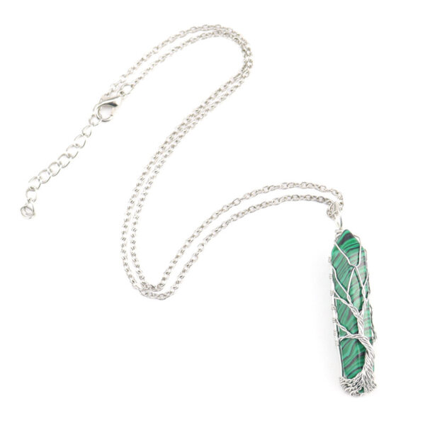 Wholesale Handmade Life Tree Natural Crystal Pendant Necklace Trendy Fashion Accessory Gift