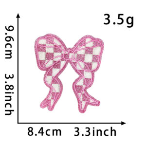Back hot melt glue*pink*bow