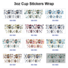 oly-3c29047e509c1b71f02068d919835154 Wholesale 8pcs Sporty Cute Cartoon Graphic Pattern 3oz Cup Stickers Wrap OLY Exclusive