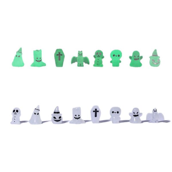 Wholesale Halloween Pumpkin Ghost Vampire Resin Ornament - Cute Luminous Miniature for Home Decor or Party Favor