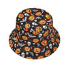Wholesale Halloween Pumpkin Lamp Printed Fisherman Hat Sun Protection Fashion Accessory for Outdoor