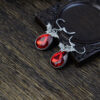 oly-3c62e13a42d408ff46c4dc481587e317 Wholesale Gothic Bat Drop Earrings Red Black Zinc Alloy Fashion Accessory