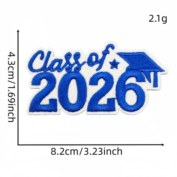 oly-3c672bb4016d05314221c84182ea5227 Wholesale Embroidered Graduation Cloth Patch Blue Decorative Badge for Clothing Bags Everyday Use
