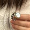 oly-3c7f516bf5f375aab543b262f7e5853a Wholesale Retro Geometric Pearl Open Ring Gold Jewelry Accessory Boutique Gift