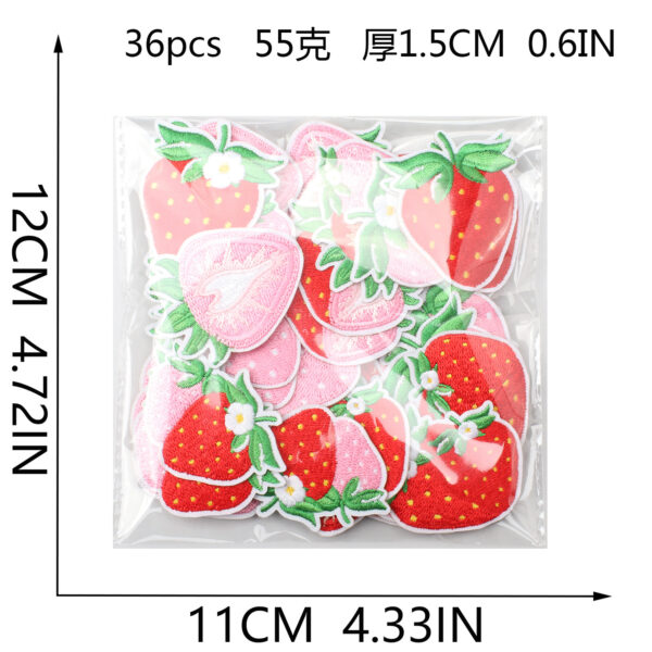 oly-3c938b7a41becf86af010c0d9265d58c Wholesale Cream Strawberry Embroidery Patch for Clothing Decoration DIY Craft Supply