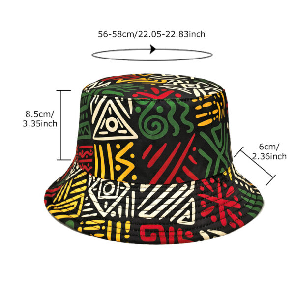Wholesale Bohemian Reversible Bucket Hat Unisex Sun Protection Casual Fashion Accessory