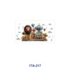 Wholesale 5pcs Fall Harvest Circus Theme Pumpkin Scarecrow Lion Giraffe Hot Air Balloon Tent Mixed Decor Prints 16oz Cup UV DTF Wraps