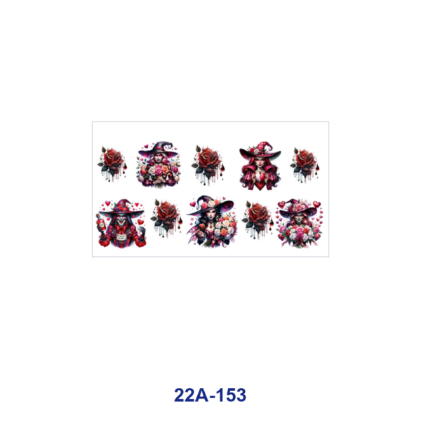 oly-3cdcc8c1e8c9c371078813af25036dcb Wholesale 5pcs Dark Gothic Spooky Witch Red Rose Bat Love Potion Heart Mixed Horror Print 16oz Cup UV DTF Wraps OLY Exclusive