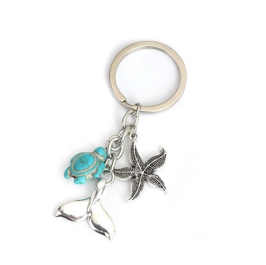 Wholesale Alloy Sea Life Keychain Pendant Charm Gift for Teacher's Day