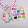 oly-3ce65bc50b25d1b225561e3656b8320f Wholesale Electroplated Acrylic Screw Beads Mixed Colors Floral Pattern DIY Phone Chain Keychain Jewelry Accessory