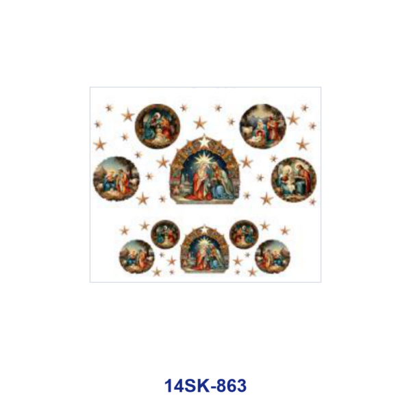 Wholesale 2/4/8pcs Vintage Retro Character Star Landscape Print Mini Cup Keychain Sticker