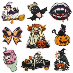 oly-3cf6d8f8dde9c529bafff30712e0b690 Wholesale Skull Pumpkin Embroidered Patch Decorative Fashion Accessory for Gift or Boutique
