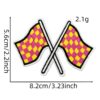 Wholesale Colorful Plaid Embroidered Fabric Patch Decorative Fashion Accessory for Bags Clothing Gift