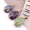 Wholesale Quartz Teardrop Tree of Life Pendant Necklace Fashion Jewelry Accessory