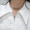 Wholesale Alloy Cross Chain Pendant Necklace Edgy Gothic Flame Wings Design Jewelry Accessory