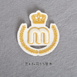 Gold white crown letters without adhesive O66