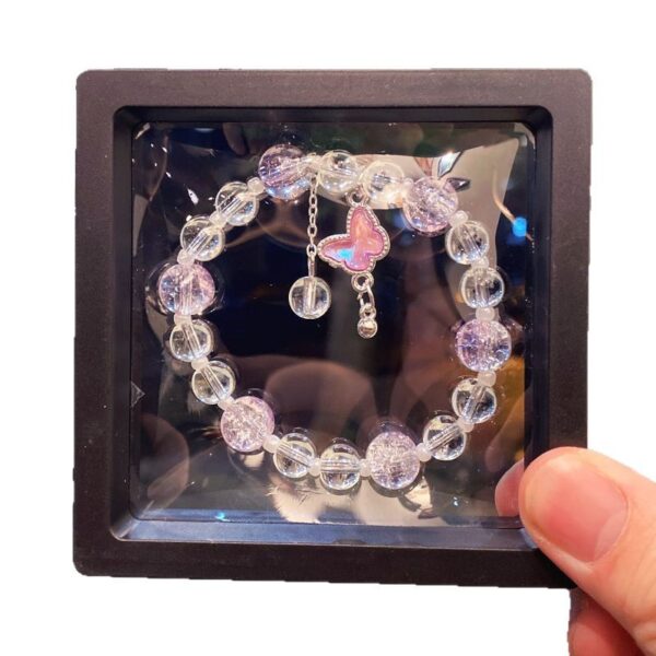 oly-3d39172e0313aece0e72f57a801b4e34 Wholesale Blue Ice Crystal Butterfly Bracelet Fashion Accessory for Everyday Wear