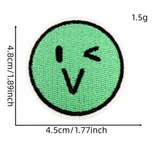 Round expression cloth sticker 9#