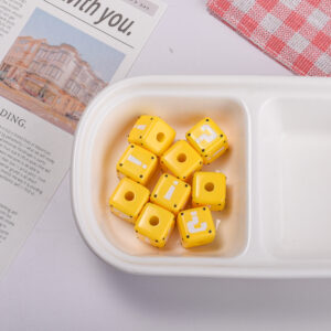 Yellow greeting building blocks