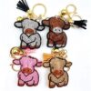 Wholesale Cartoon Highland Cow Rhinestone Keychain Fashion Decorative Accessory Gift for Resale