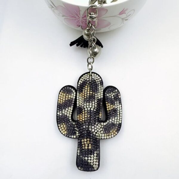 Wholesale Rhinestone Cactus Keychain Bag Charm Jewelry Accessory Gift