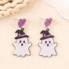 oly-3d9007dca994fa9f47eb3f02206611ef Wholesale Halloween Bat Pumpkin Ghost Acrylic Earrings Fashion Accessory Party Gift