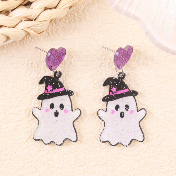 oly-3d9007dca994fa9f47eb3f02206611ef Wholesale Halloween Bat Pumpkin Ghost Acrylic Earrings Fashion Accessory Party Gift