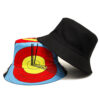 Wholesale Stylish Bow and Arrow Clock Pattern Fisherman Hat Double Sided Sunscreen Hat for Outdoor Use