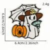 Wholesale Cartoon White Ghost Embroidered Patch for DIY Clothing and Fashion Accessory Resale