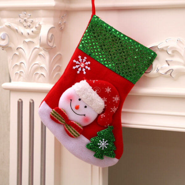 Wholesale 3D Old Man Christmas Stocking for Holiday Gift Bag Decoration