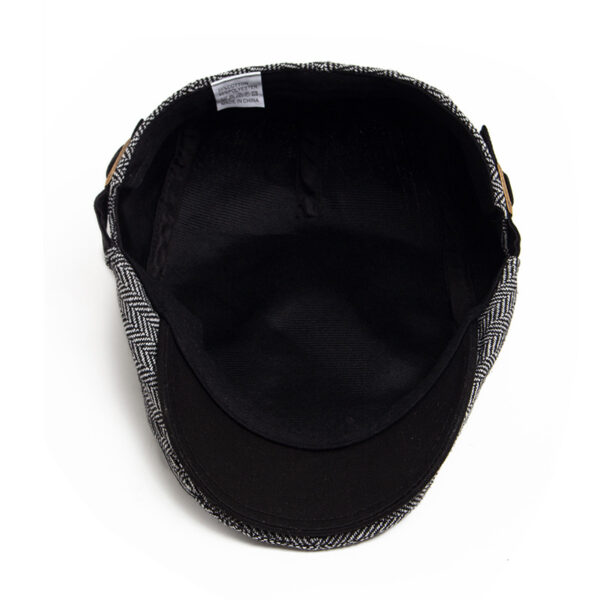 Wholesale Vintage Herringbone Cotton Beret Cap Chic Fashion Accessory for Men, Boutique Resale