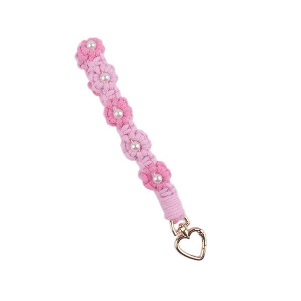 oly-3dcd09bbcbdb95cc3a803d56228d7eee Wholesale Cotton Rope Woven Phone Strap Keychain Bag Charm Grey Fashion Accessory