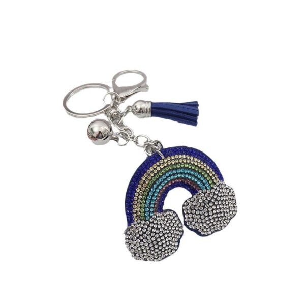 oly-3dd38c7eb7a2d9c4568c8fa64415156c Wholesale Rainbow Rhinestone Tassel Keychain, Decorative Car Key Accessory, Wedding Gift Boutique