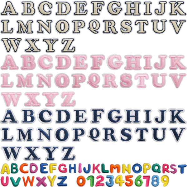 Wholesale Embroidered Letter Patches Polyester Thread Decorative Accent for Clothing Bags