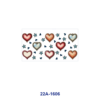 Wholesale 5pcs Vintage Distressed Gradient Heart Star Mixed Decor Prints 16oz Cup UV DTF Wraps