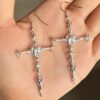 Wholesale Gothic Cross Earrings for Women Sweet Cool Vintage Punk Earrings Alloy Jewelry Accessory